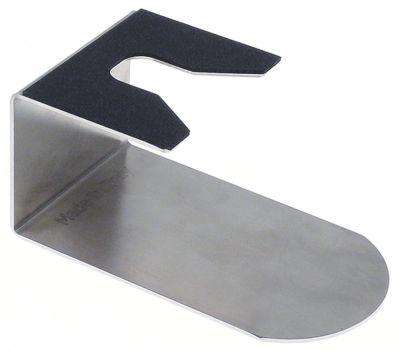 Holder CNS/gummi H 65mm B 80mm til siholder D 140mm