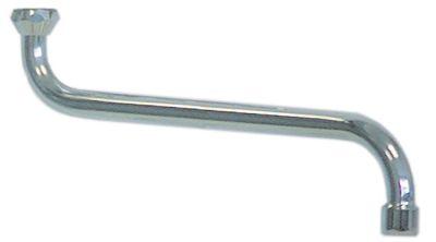 S-udløb Rør ø 18mm Udhæng 300mm Udløbshøjde 115mm