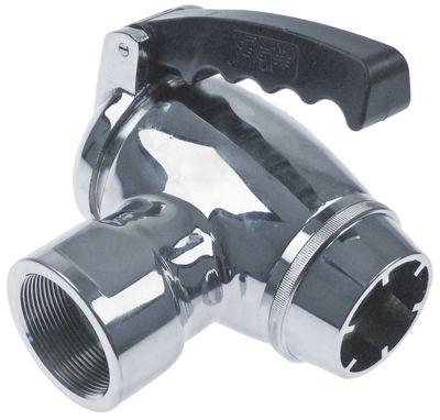 Tømningshane Messing forkromet fix A 115mm B1 90mm B2 165mm 2