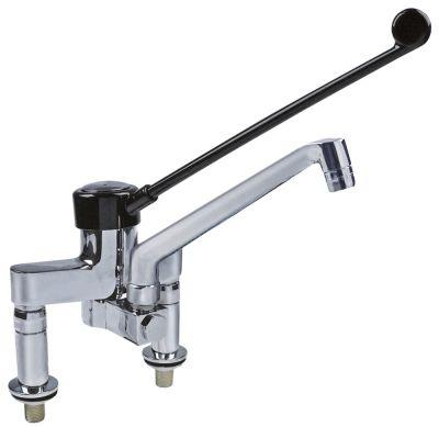 single lever bridge mixer tap projection 200mm spout height 250mm connection 1/2