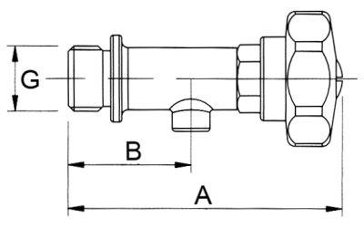 Prøvehane B1 38mm Gevind 1/2