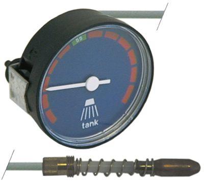 Termometer Kapillærrør 2500mm Føler ø 6mm Indbygning ø 60mm T.maks. 55°C Føler L 13mm