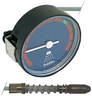 Termometer Kapillærrør 2500mm Føler ø 6mm Indbygning ø 60mm T.maks. 85°C Føler L 13mm