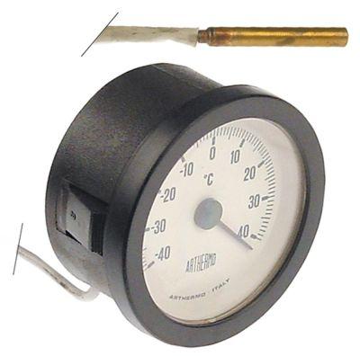 Termometer Kapillærrør 1400mm Føler ø 6mm Indbygning ø 52mm T.maks. 40°C Føler L 44mm