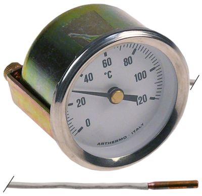 thermometer mounting ø 52mm t.max. 120°C0 up to +120°C probe ø 6mm probe L 40mm