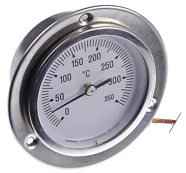 Termometer Kapillærrør 1500mm Føler ø 65mm Indbygning ø 60mm T.maks. 350°C Føler L 20mm