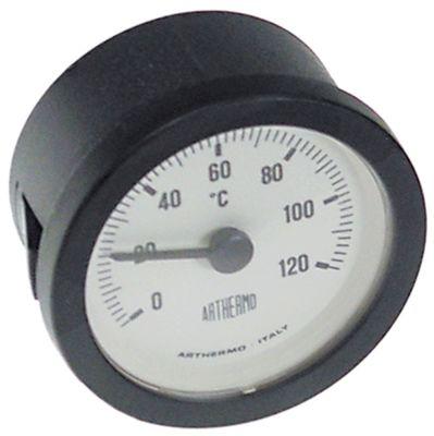 Termometer Kapillærrør 1500mm Føler ø 6mm Indbygning ø 52mm T.maks. 120°C Føler L 36mm