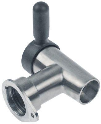 Tømningshane Tilslutning stikbar til rør-ø59mm Rustfrit stål O-ring tætnende A 120mm B1 65mm
