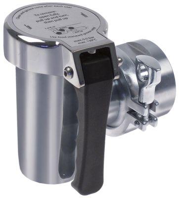 Tømningshane Messing forkromet konisk tætnende A 120mm B 52mm 2