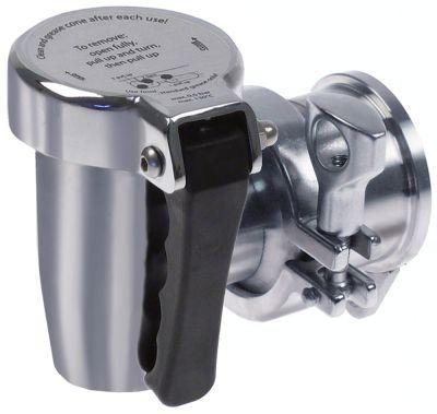 Tømningshane Messing forkromet konisk tætnende A 100mm B 50mm ø 47mm