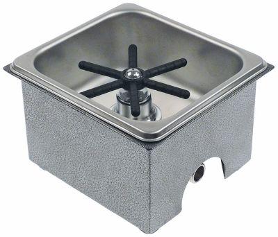 Vask CNS/plastik Indbygningsmål 144x158mm H 120mm B 180mm Bord-indbygningsversion 1/2