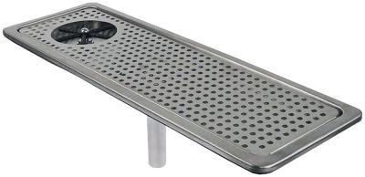 Dryppeskål CNS/plastik H 25mm B 634mm Indbygningsversion med glasbruser D 202mm