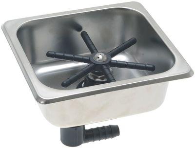 Vask CNS/plastik Indbygningsmål 140x155mm H 120mm B 175mm Bord-indbygningsversion 3/8u20ac