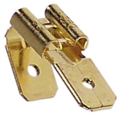 Fladstik CuZn T.maks. 125°C  -mm² med forgrening Størrelse 6,3x0,8mm VPE 100 Stk.