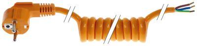 Spiralkabel 15mm² 3-polet orange L 500mm med stik Ekspansion 5:1 Stiktype CEE7/7 type E+F