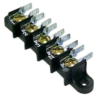 Strømforsyningsklemme Tilslutning M6/fladstik 6,3 mm 5-polet