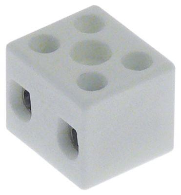 Porcelænklemme H 155mm L 21mm B 18mm T.maks. 200°C 2-polet 25mm² maks 250V maks. 10A VPE 1Stk.