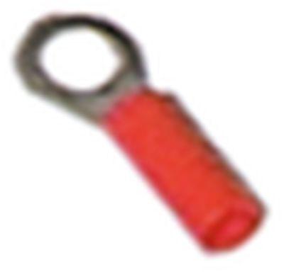 Ringkabelsko Cu gal Sn rød T.maks. 75°C 0,5-1,5mm² Størrelse M4 ø4,3mm Isolering PVC VPE 1