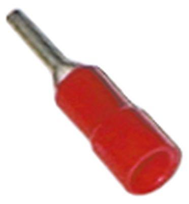 Stiftkabelsko Cu gal Sn rød T.maks. 75°C 0,5-1,5mm² Størrelse 1,9x12mm Isolering PVC