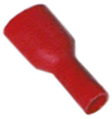Fladstiktylle Cu gal Sn rød T.maks. 75°C 0,5-1,5mm² komplet isoleret Størrelse 6,3x0,8mm