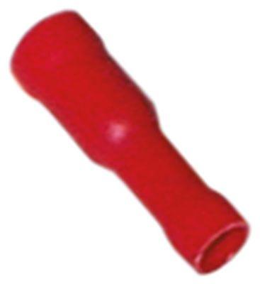 Rundstiktylle Cu gal Sn rød T.maks. 75°C 0,5-1,5mm² isoleret Størrelse ø4mm Isolering PVC