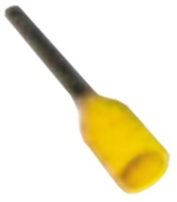 Ledningstylle Cu gal Sn gul T.maks. 110°C 1mm² Længde 10mm + krave Isolering PVC VPE 100 Stk.