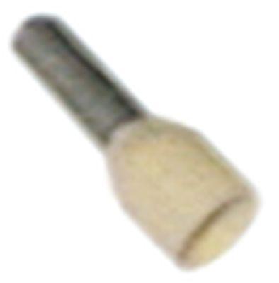 Ledningstylle Cu gal Sn elfenben T.maks. 110°C 10mm² Længde 12mm + krave Isolering PVC