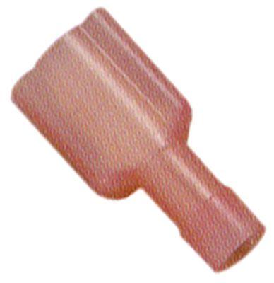 Fladstik Cu gal Sn rød T.maks. 105°C 0,5-1,5mm² komplet isoleret Størrelse 6,3x0,8mm