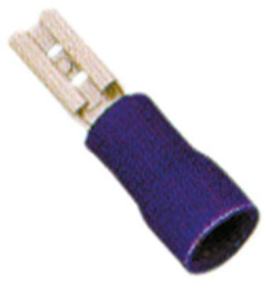 Fladstiktylle Cu gal Sn blå T.maks. 75°C 1,5-2,5mm² Størrelse 4,8x0,8mm Isolering PVC