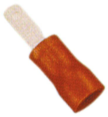Fladstik Cu gal Sn rød T.maks. 75°C 0,5-1,5mm² Størrelse 2,8x0,8mm Isolering PVC VPE 100 Stk.