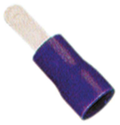 Fladstik Cu gal Sn blå T.maks. 75°C 1,5-2,5mm² Størrelse 2,8x0,8mm Isolering PVC VPE 100Stk.