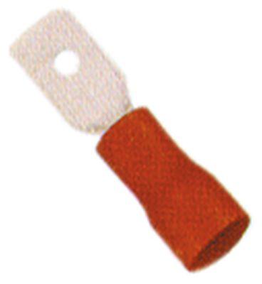 Fladstik Cu gal Sn rød T.maks. 75°C 0,5-1,5mm² Størrelse 4,8x0,8mm Isolering PVC VPE 100 Stk.