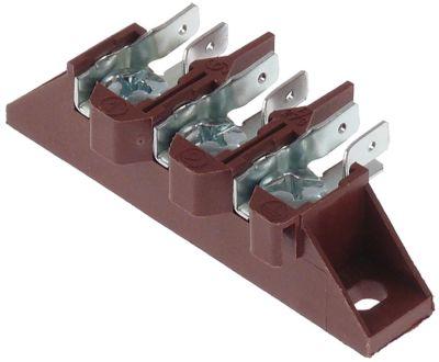 Strømforsyningsklemme Tilslutning Fladstik 6,3 mm 3-polet BA 665mm Temp.best. 150°C maks 450V