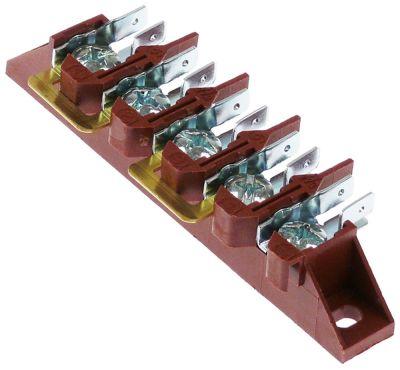 Strømforsyningsklemme Tilslutning M6/fladstik 6,3 mm 5-polet