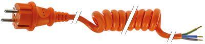 Spiralkabel 15mm² 3-polet orange L 500mm med stik Ekspansion 5:1 Stiktype CEE7/7 type E+F
