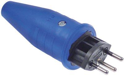 Stik Massiv gummi lige 3-polet 3-polet SEV6534 Typ 12 Kapslingsklasse IP44 maks 250V