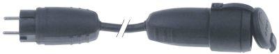 Forlængelse H07RN-F 3G1.50mm² 15mm² 3-polet sort CEE7/4 type F 10m maks 250V Isolering Neopren