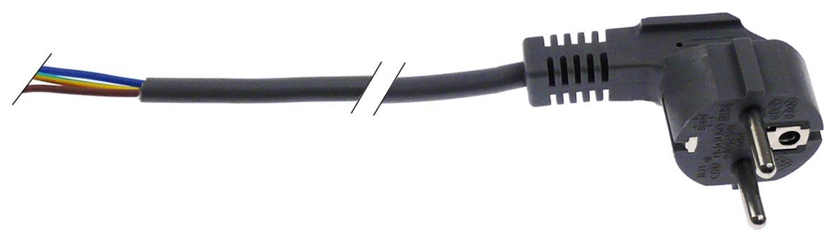 device cable 0,75 mm² 3 -poles l 2000 mm 16 a grey qty 5 pc