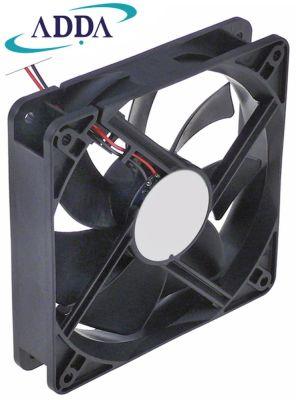 Aksialventilator 12VDC 444W L 119mm B 119mm H 25mm Leje Kugleleje Tilslutning Kabel 280mm Plasti