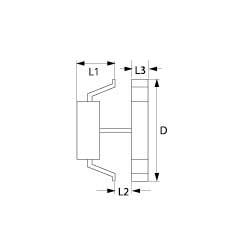 Varmluftventilator Type YHWF-110 18V 2750o/min L1 6mm L2  -mm L3 16mm L4  -mm