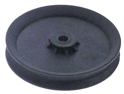 Skive til runde remme Plastik 1x Akseholder ø 4mm Skivebredde 9mm Rillebredde 6mm Rilledybde 3mm