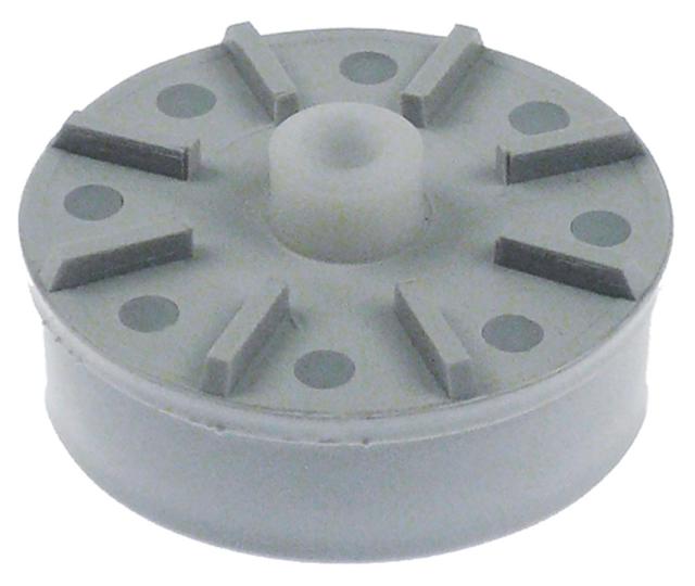 Kobling ø 51mm H 24mm Akseholder 6mm med magnet