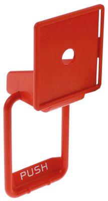 Håndtag rød H 66mm L 200mm B 80mm PUSH til drikkevaredispenser til enhed Arctic