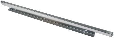 Dryppeskål Rustfrit stål H 40mm L 755mm B 20mm Hul ø 96mm horisontal