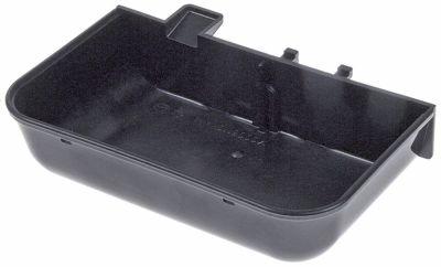 Dryppeskål sort H 48mm L 185mm B 107mm