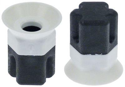 Bøsning Plastik/gummi ø 36mm H 42mm SW 26 til snegl til enhed MiniGEL 1/2/3 Plus VPE 2 Stk.