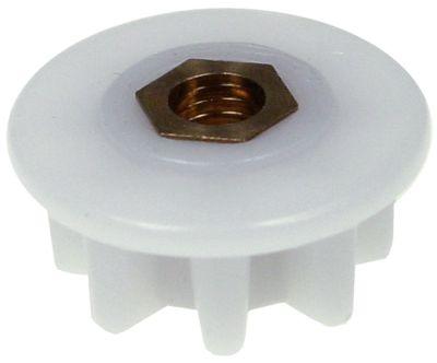 Medbringer Plastik ø 27mm H 12mm til bæger IG M6L Tænder 8
