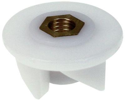 Medbringer Plastik ø 27mm H 14mm til bæger IG M6L Tænder 4