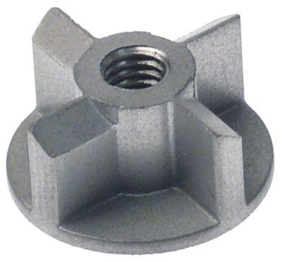 Medbringer Rustfrit stål ø 22mm H 13mm IG M6L Tænder 4