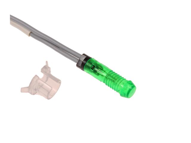 Kontrollampe grøn 220v ø6mm
